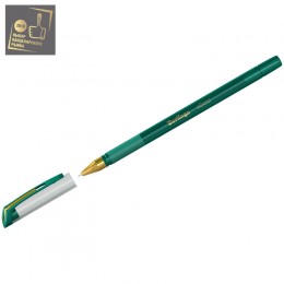 Ручка шариковая 0,7мм зеленая BERLINGO 'xGold', игольчатый стержень, грип
