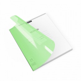 Тетрадь 24л клетка 'CoverPrо Neon' зеленая, с пластиковой обложкой, ERICH KRAUSE