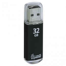 Карта памяти 32Gb Smart Buy 'V-Cut' USB 2.0, Flash Drive, черный (металл.корпус)