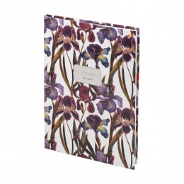 Блокнот А4 80л клетка 'Ирисы' АЛЬТ, тв.обложка, сшивка