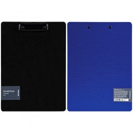 Папка-планшет с прижимом А4 пластик синий BERLINGO 'Steel<br>Style'.