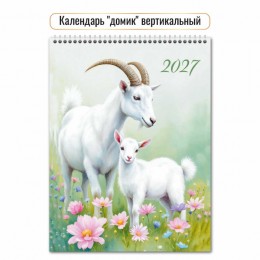 Календарь-Домик 2027г. 'Символ года' КВАДРА, 10*14см, на гребне