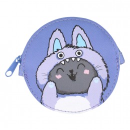 Кошелек детский 'Котята в кигуруми' 9*9см, искусственная кожа, молния, цифровая печать, ФЕНИКС+ 