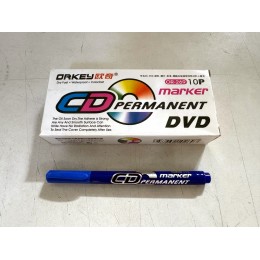 Маркер перманентный для CD/DVD 1-2мм синий OPTIMUM