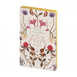 Ежедневник А5 128л 'Symmetrical Flora' Bruno Visconti, кожзам, золотой срез
