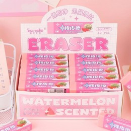 Ластик Inmorning 'Watermelon scented' ароматизированный, прямоугольный, картонный футляр