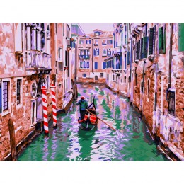 Картина по номерам 'По каналам Венеции' ТРИ СОВЫ, 30*40см, с акриловыми красками, картон