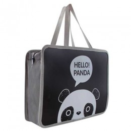 Папка с ручками А4+ КОКОС 'Panda', пластик, на молнии
