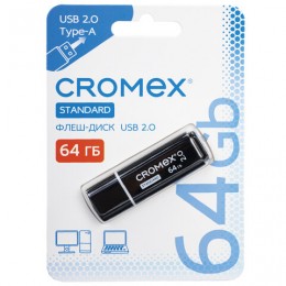 Карта памяти 64Gb CROMEX 'Standard' USB 2.0, черная