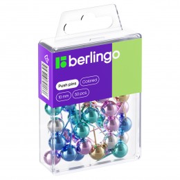 Кнопки-гвоздики 50шт цветные, (шарики) металлизированные BERLINGO