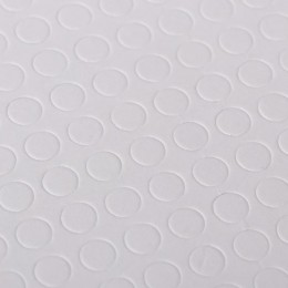 Клейкая лента 'Круглый белый' двусторонняя, диаметр 0,8 см на листе 414шт 25*19,5см 3441592