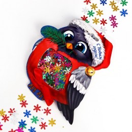 Конфетти 'С Новым годом!', снегирь, цветные снежинки, 14 гр