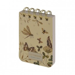 Блокнот А7 100л, гребень, линия 'Бабочки. Стрекозы' Bruno Viscont