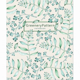 Тетрадь 96л А5 клетка 'Greenery Patterns' ПОЛИНОМ