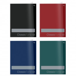 Тетрадь 48л А5 клетка 'Классические цвета' BG, пластиковая обложка