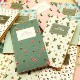 Блокнот А6 48л 'Mini note book', белые листы, 173*90мм (макияж, океан, кактусы, фламинго)
