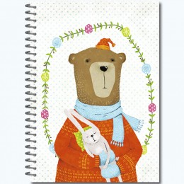Скетчбук А5 60л, гребень, 'Sketchbook. Портреты Звериков' ПОЛИНОМ, блок 100г/м2, офсет