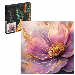 Картина по номерам 'Розовый мак' ФЕНИКС+, 30*30см, с акриловыми красками, холст на подрамнике