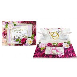 Открытка 'С Днем Свадьбы!', А3, сложно-техническая (карман) (отделка фольгой), АВ-принт