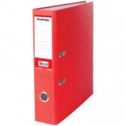 Папка-регистратор 7см красная BERLINGO 'Standard' бумвинил, с карманом на корешке