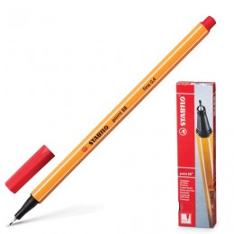 Ручка капиллярная 0,4мм красная STABILO 'Point'