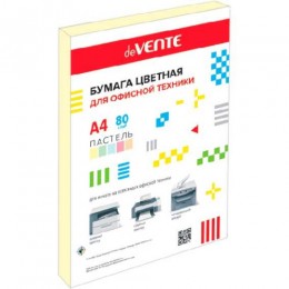 Бумага А4 80г/м2 50л deVENTE пастель, жёлтая