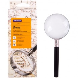 Лупа 60мм 4х-кратное увеличение OfficeSpace, в металлической оправе, карт. коробка, европодвес