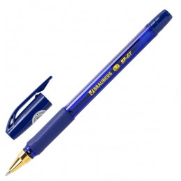 Ручка шариковая 0,7мм синяя BRAUBERG 'BP-GT GLD BLUE', корпус тонированный