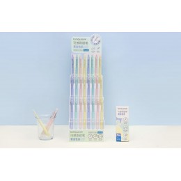 Ручка пиши-стирай гелевая 0,5мм синяя Languo, с ластиком, ассорти