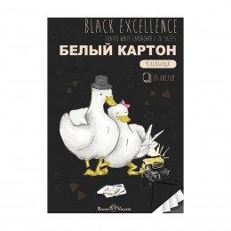 Картон белый А4 20л 'Гуси', мелованный, Bruno Visconti