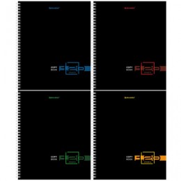 Тетрадь А5 120л клетка, гребень, 'Dark' BRAUBERG, твёрдая обложка