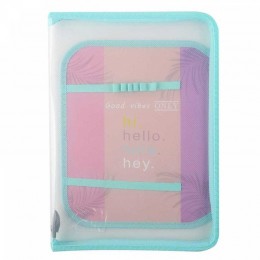 Папка для труда А4 на молнии 'Hello', пластик ПЧЕЛКА