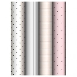 Бумага упаковочная 70*100см 'Шарм', глянцевая, ассорти