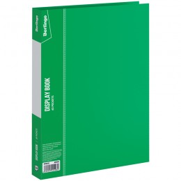 Папка с 60 вкладышами зеленая BERLINGO 'Standard', 0,7мм, корешок 21мм