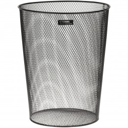 Корзина для бумаг 9л сетчатая черная металлическая, СТАММ