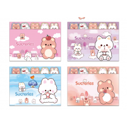 Закладки самоклеящиеся бумажные 8шт. Kimira 'Милота', ассорти