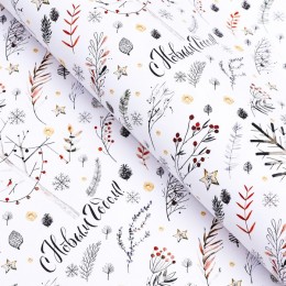Бумага упаковочная 70*100см 'Веточки' глянцевая