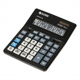 Калькулятор 16 разрядов настольный ELEVEN Business Line CDB1601-BK черный, двойное питание