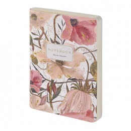 Блокнот А6 60л линия 'Цветочная страсть' Bruno Visconti, экокожа