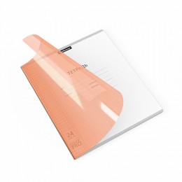 Тетрадь 24л клетка 'CoverPrо Neon' оранжевая, с пластиковой обложкой, ERICH KRAUSE