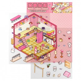 Наклейки-румбокс 'Кролик. Магазин одежды' для создания миниатюрных сцен, ФЕНИКС+