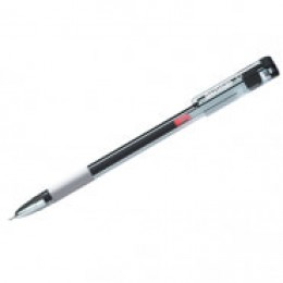 Ручка гелевая 0,5мм черная BERLINGO 'Standard', грип, игольчатый стержень
