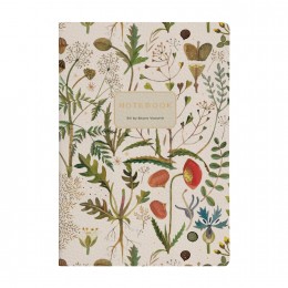 Блокнот А5 60л клетка 'Луговые травы' Bruno Visconti, экокожа