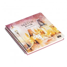 Скетчбук 190*190мм 20л, гребень, 'Winter town' Greenwich Line, 200г/м2