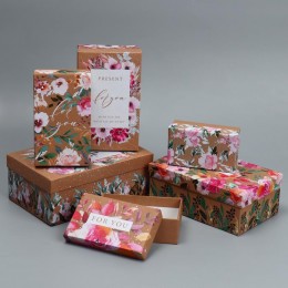 Коробка подарочная «Акварельные цветы»