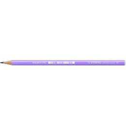 Карандаш ч/г HB STABILO 'Schwan pastel 421', круглый, корпус пастель фиолетовый