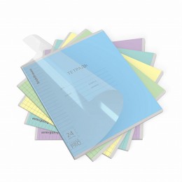 Тетрадь 24л линия 'Классика CoverPrо fizzy' ассорти, с пластиковой обложкой, ERICH KRAUSE