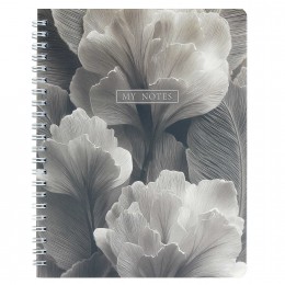 Тетрадь 80л А5 клетка, гребень, 'Лепестки' ФЕНИКС+, пластиковая обложка