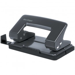 Дырокол 10л металл. черный BERLINGO 'Universal', с линейкой/уценка