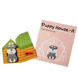 Блок клейкий фигурный-закладки 35*30*42мм 30л 'Puppy house', собака в коробке-домике